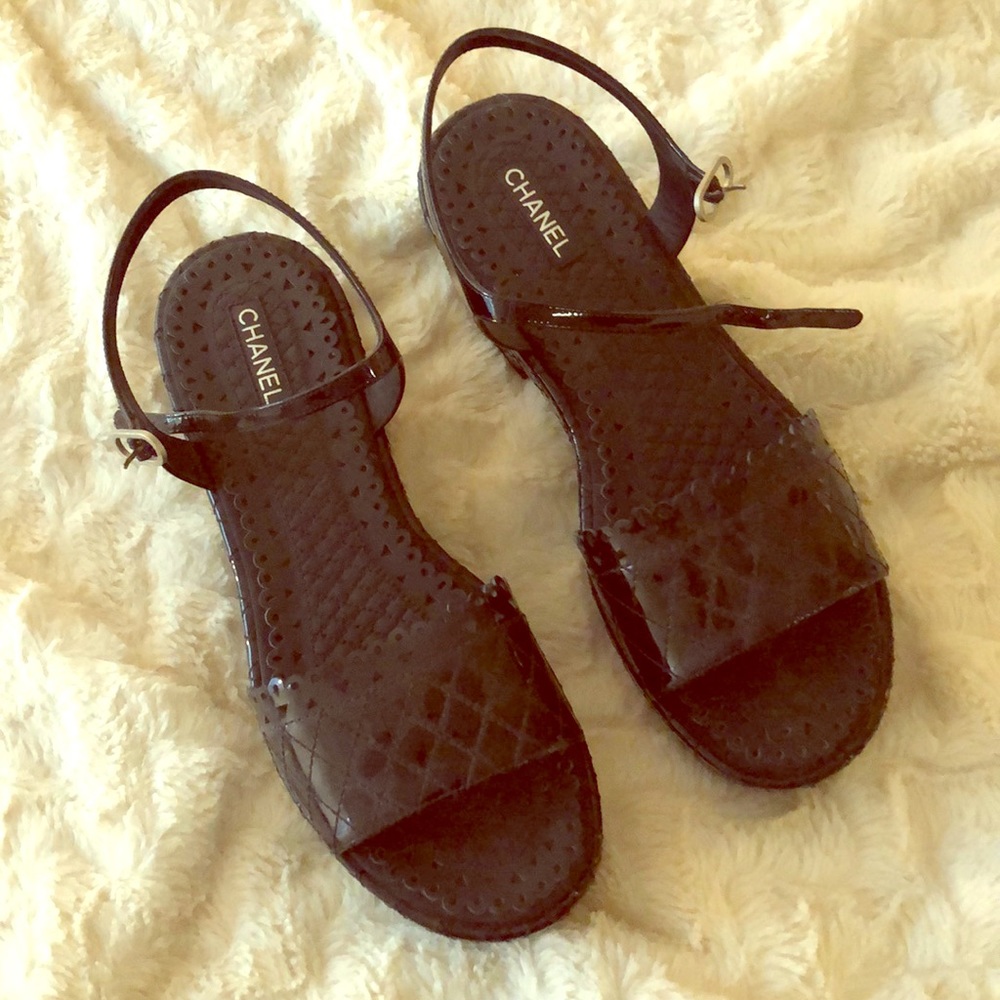 Chanel platform sandals